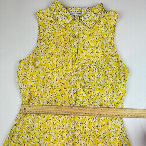 True Blood's Sookie Stackhouse Yellow Floral A Line Collared Mini Dress Small - Picture 11 of 14